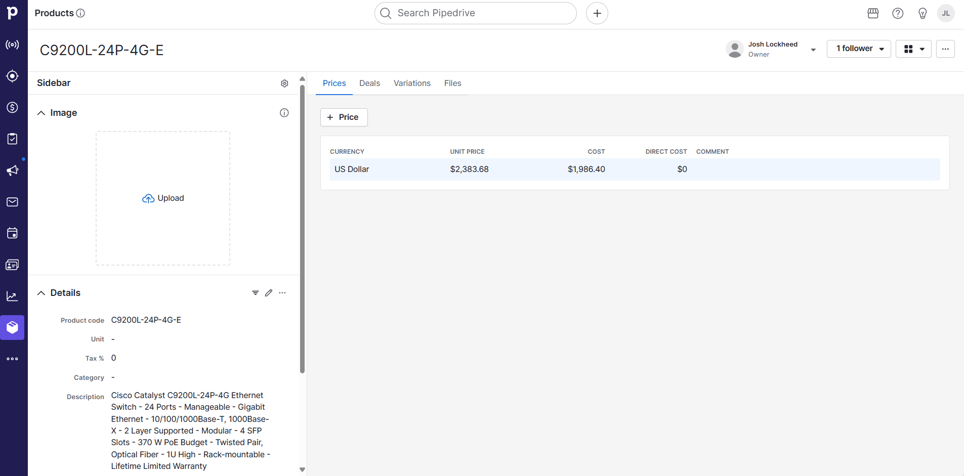 QuoteWerks Creates Products and Services in Pipedrive