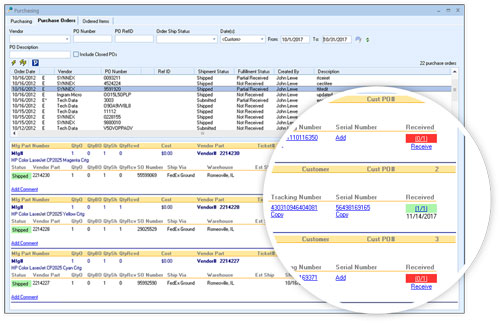 Quoting software with built in purchasing capabilities